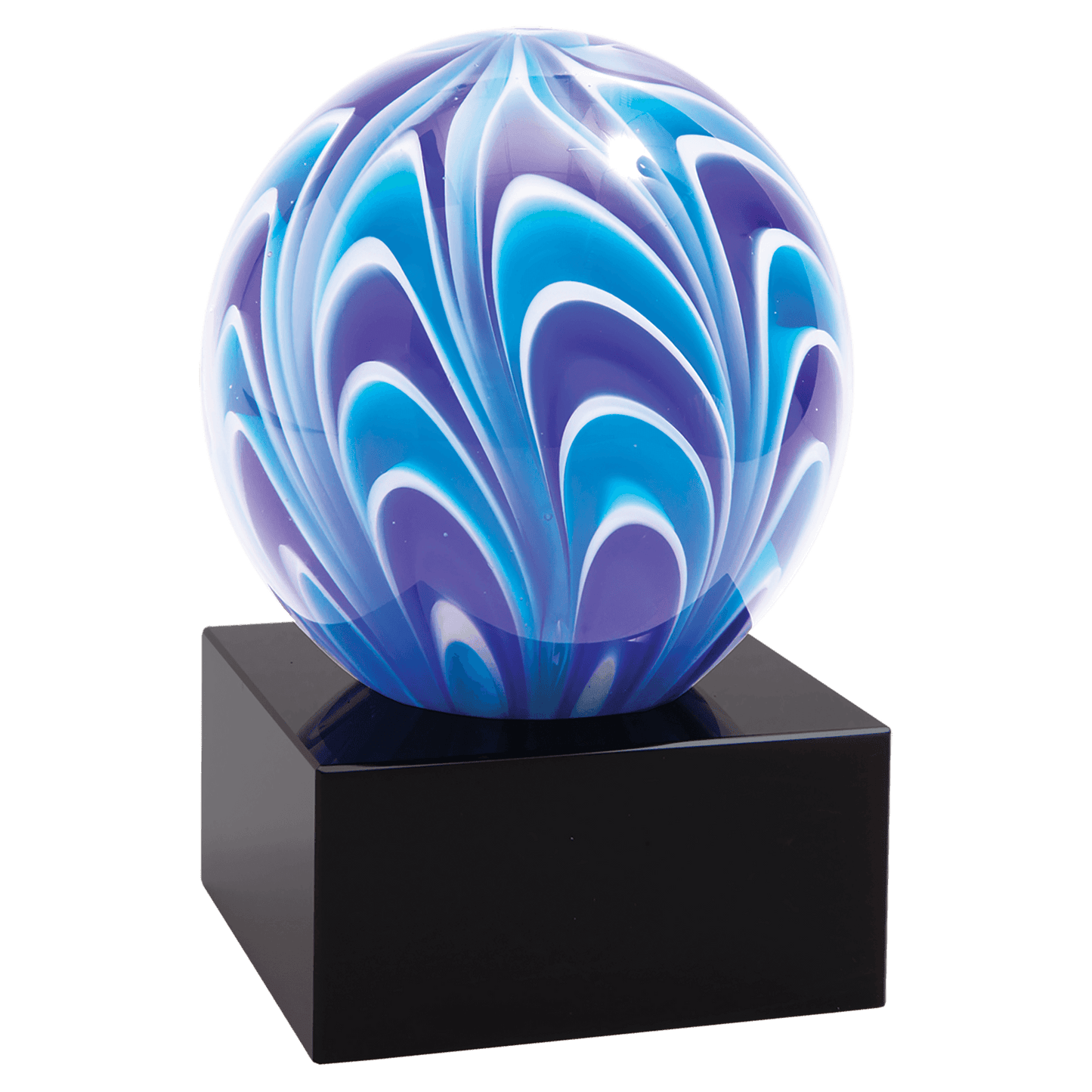 5" Two-Tone Blue & White Sphere
