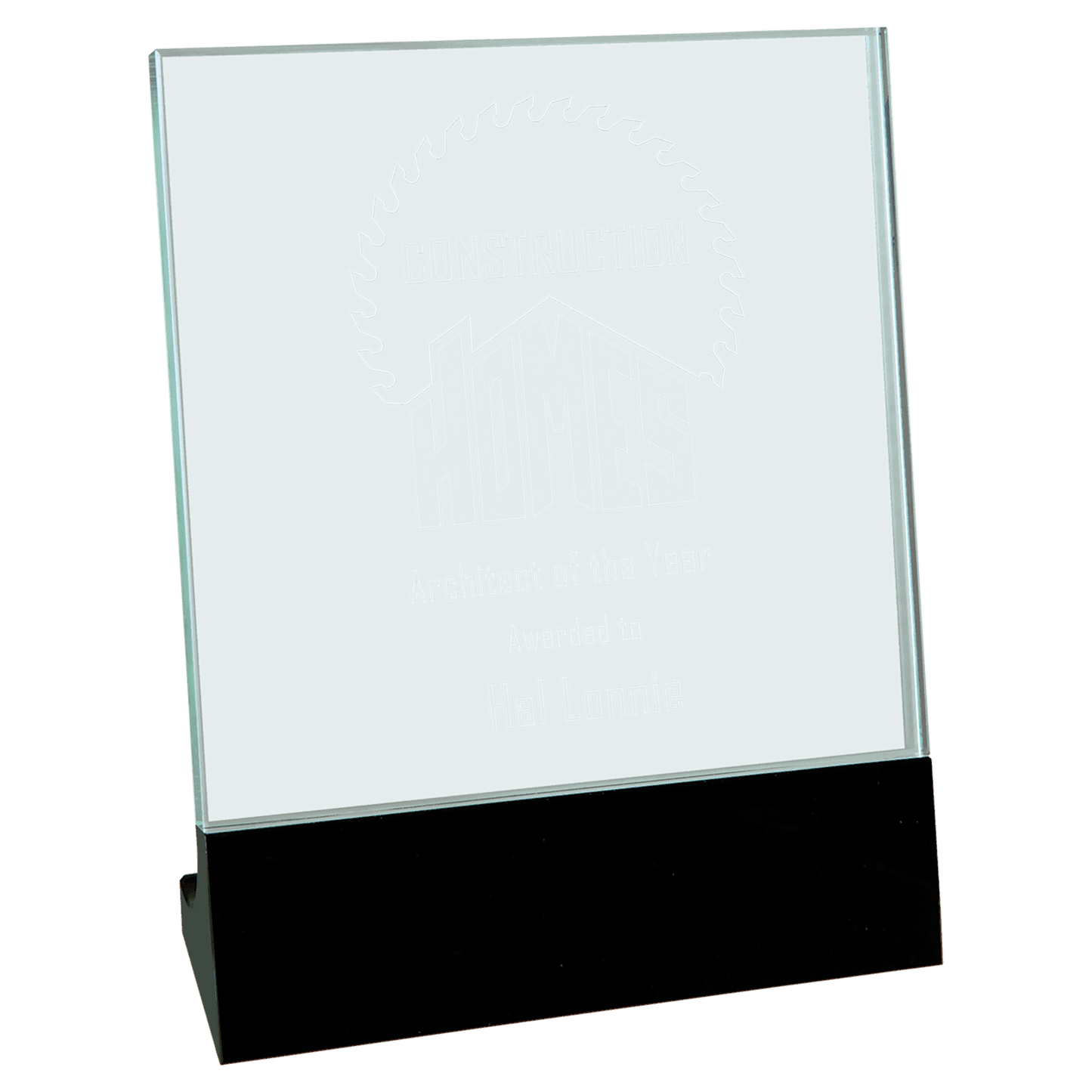 Glass Stand Up Plaque