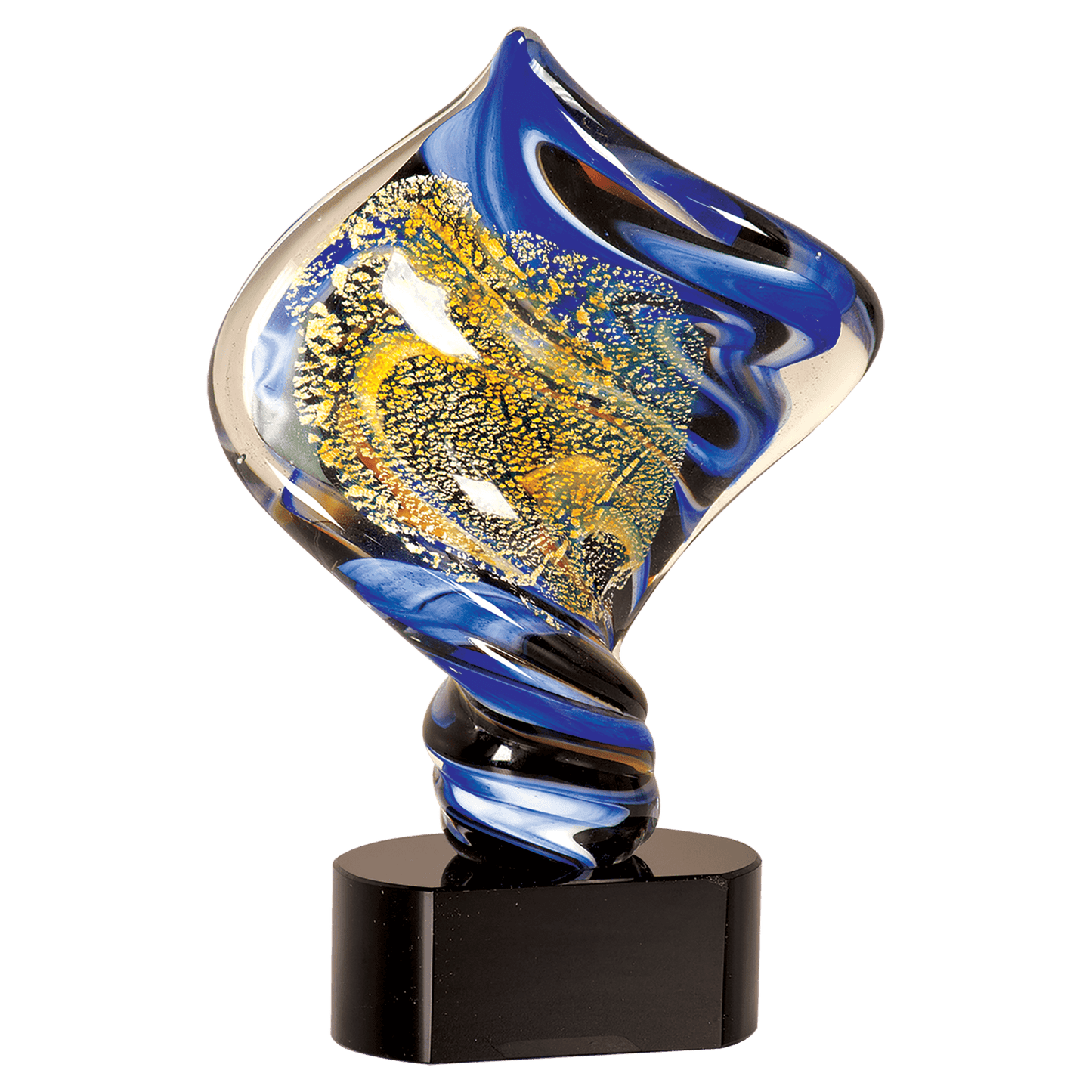 11" Diamond Twist Art Glass