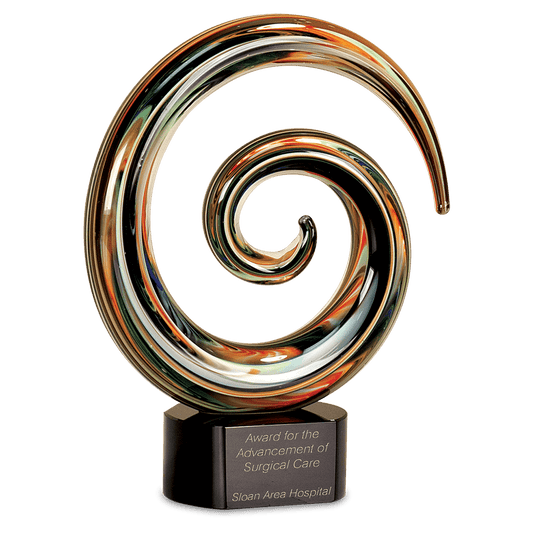 9 1/4" Swirl Art Glass