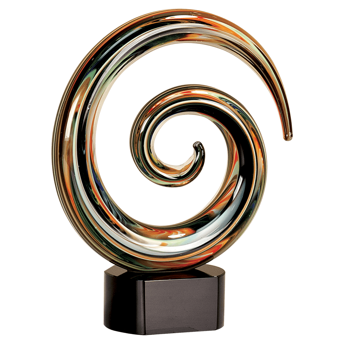 9 1/4" Swirl Art Glass