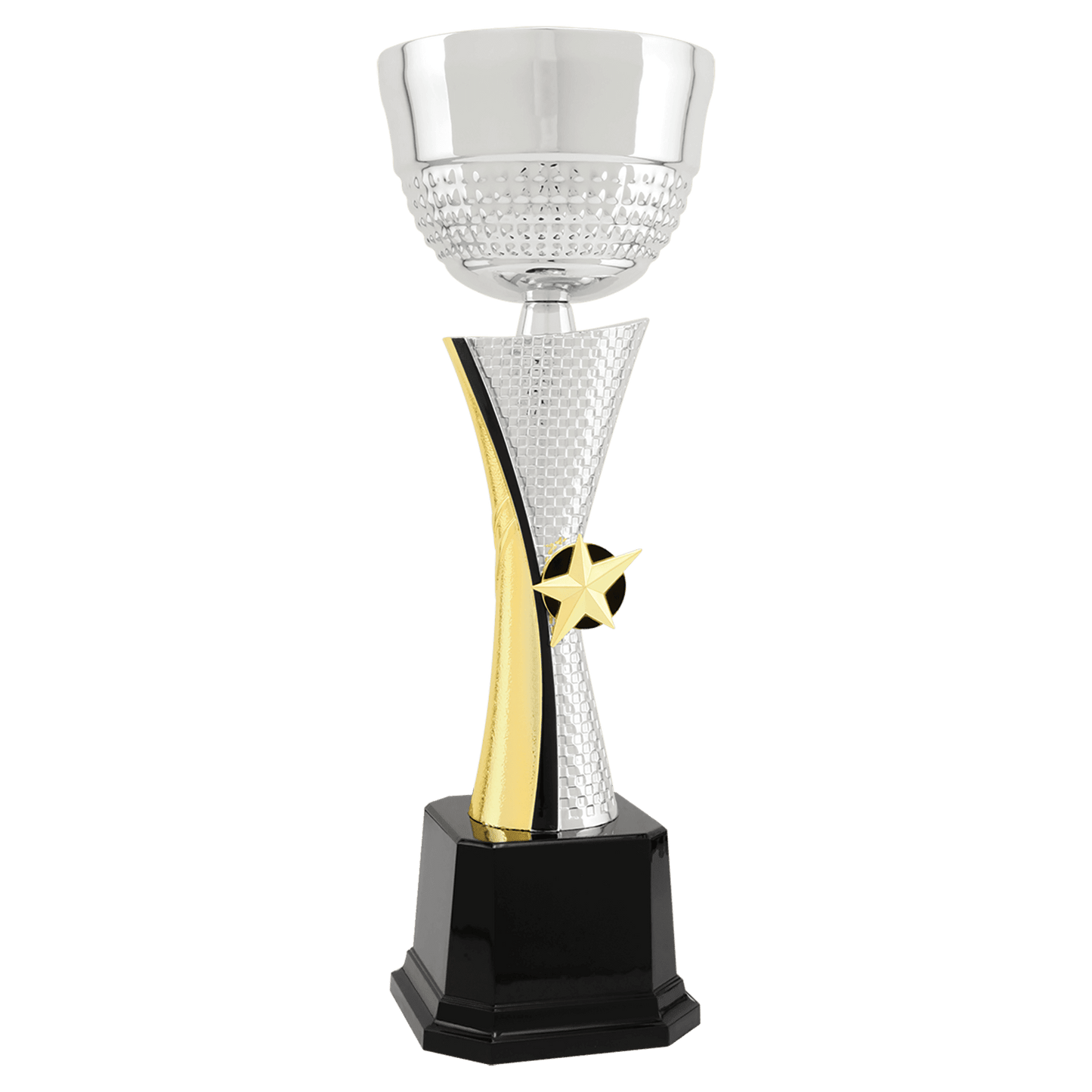 Silver and Gold Star Stripes Cup