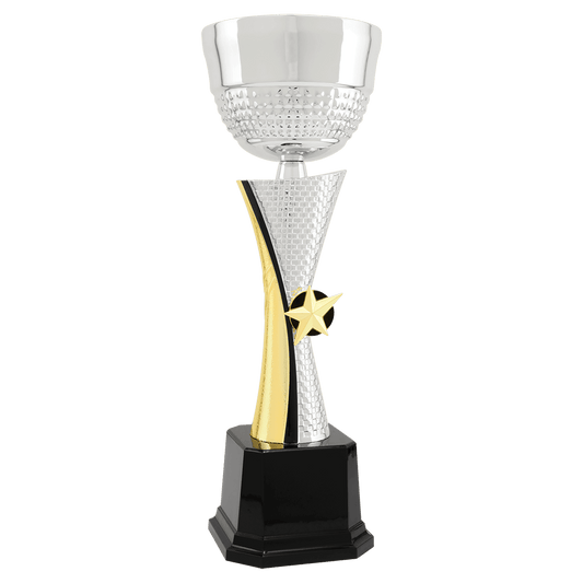 Silver and Gold Star Stripes Cup