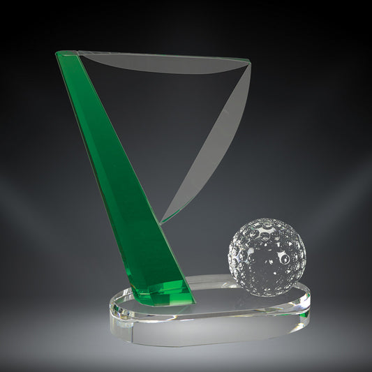 7" x 4 1/2" Crystal Golf Flag