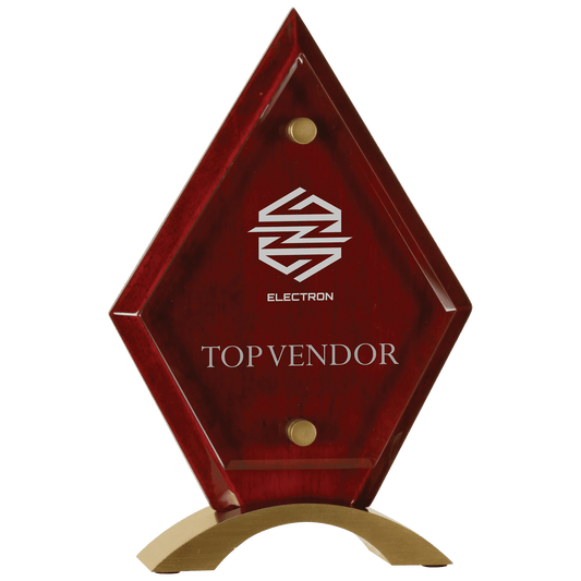 Rosewood Piano Finish Floating Acrylic Standup Plaque