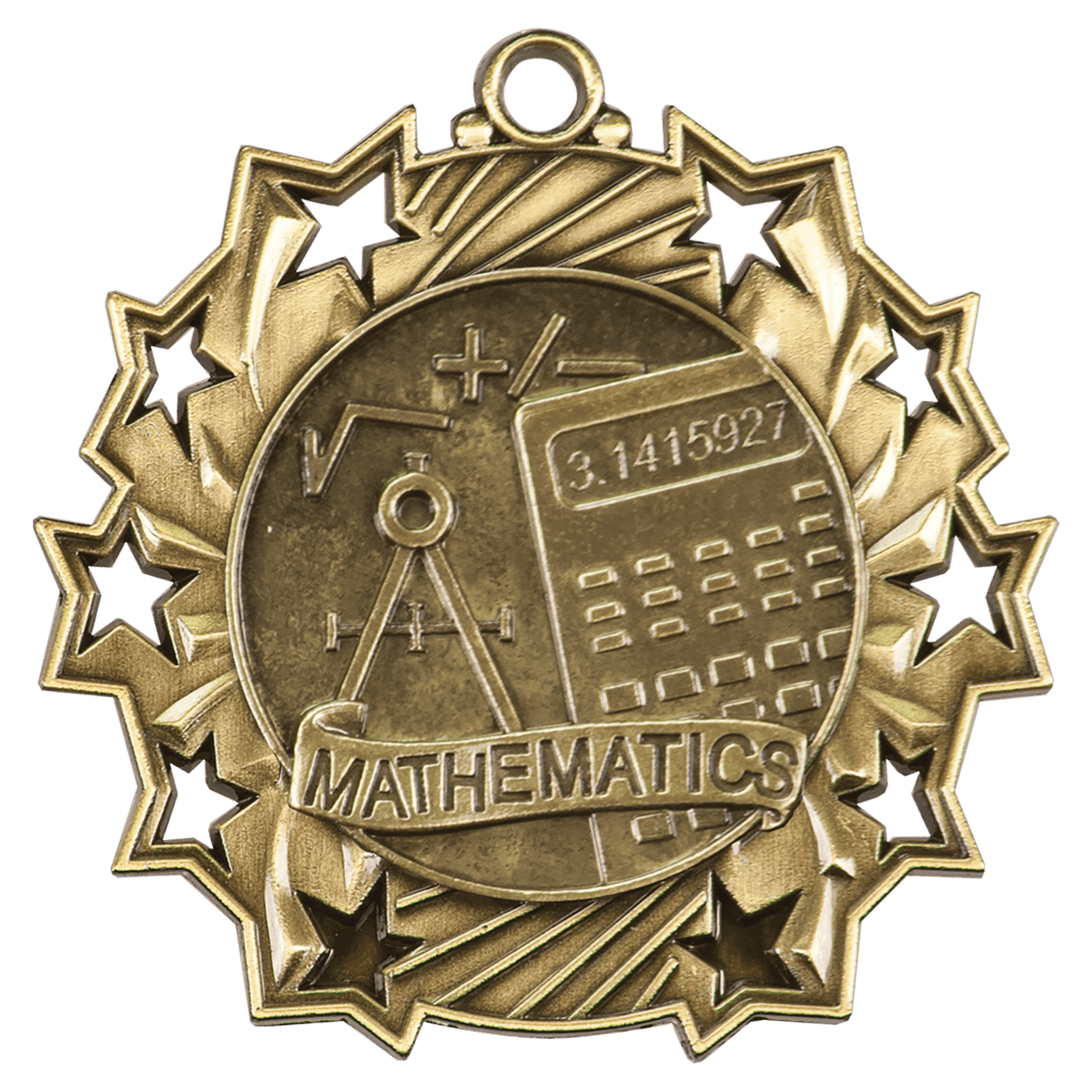Antique Math Ten Star Medal