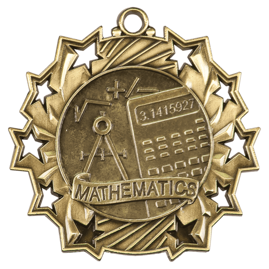 Antique Math Ten Star Medal