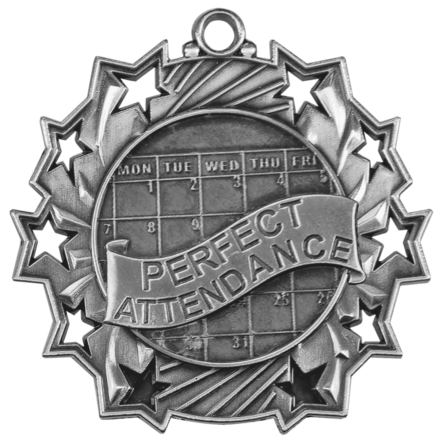 Antique Perfect Attendance Ten Star Medal