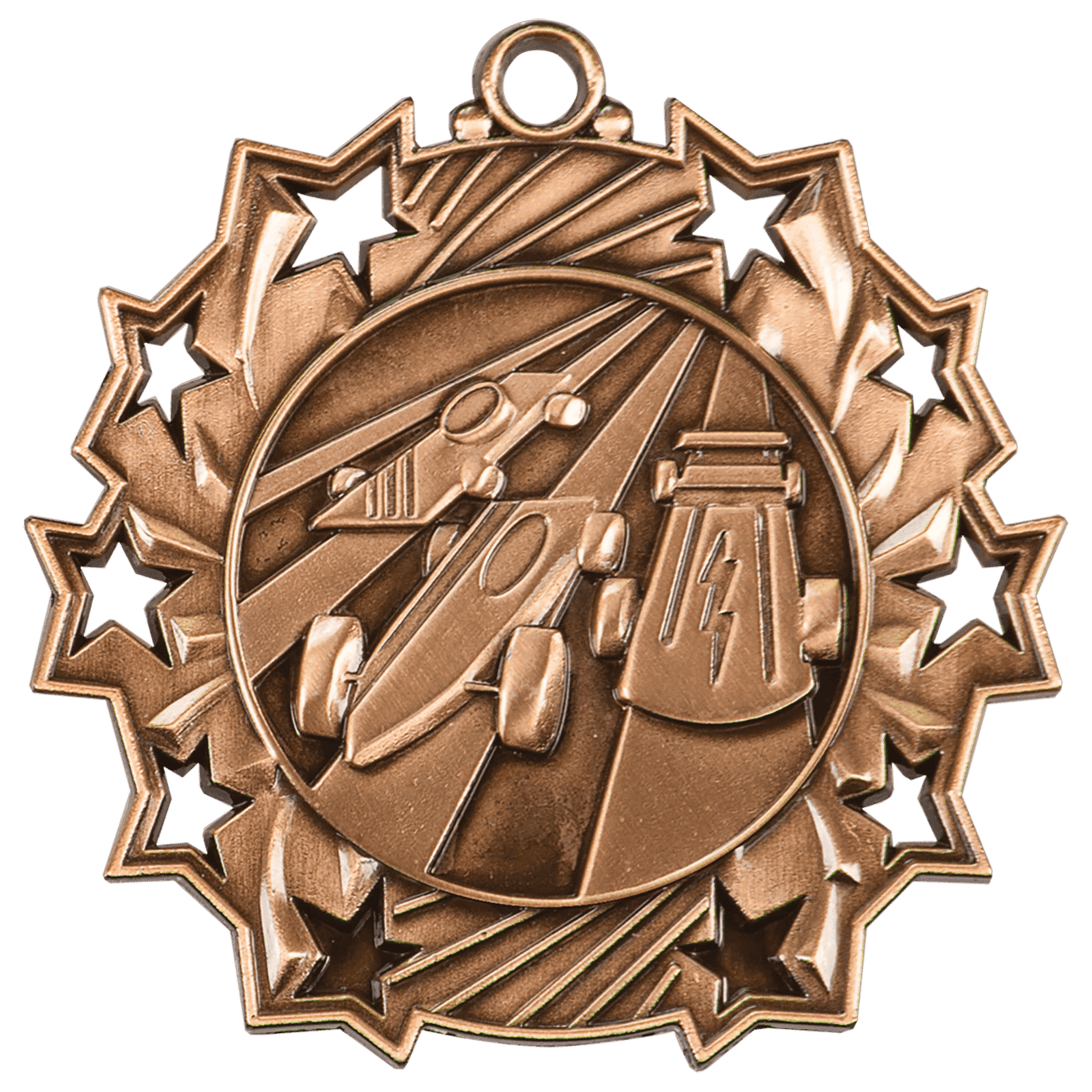 Antique Pinewood Derby Ten Star Medal