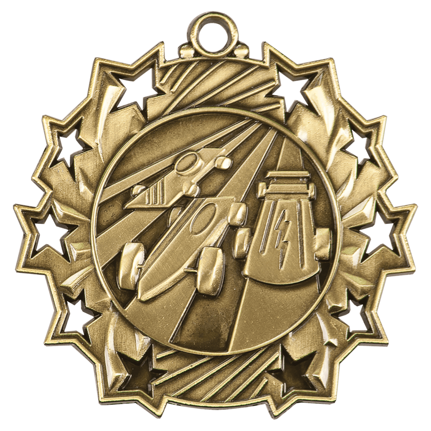 Antique Pinewood Derby Ten Star Medal