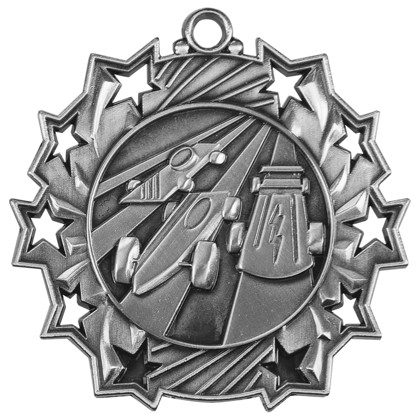 Antique Pinewood Derby Ten Star Medal