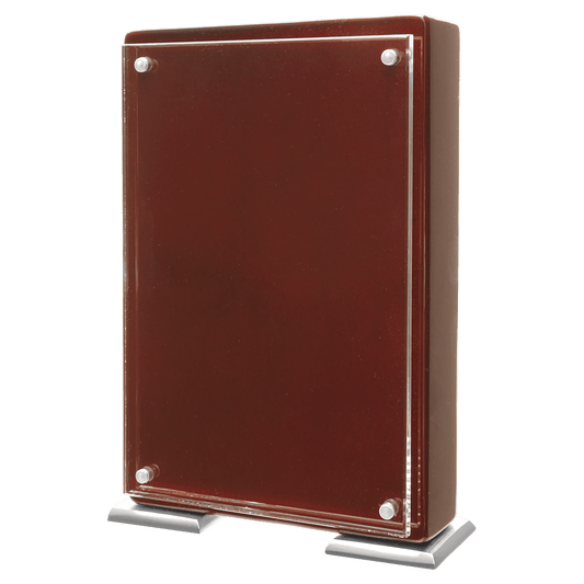 Rosewood Piano Finish Floating Acrylic Standup Plaque