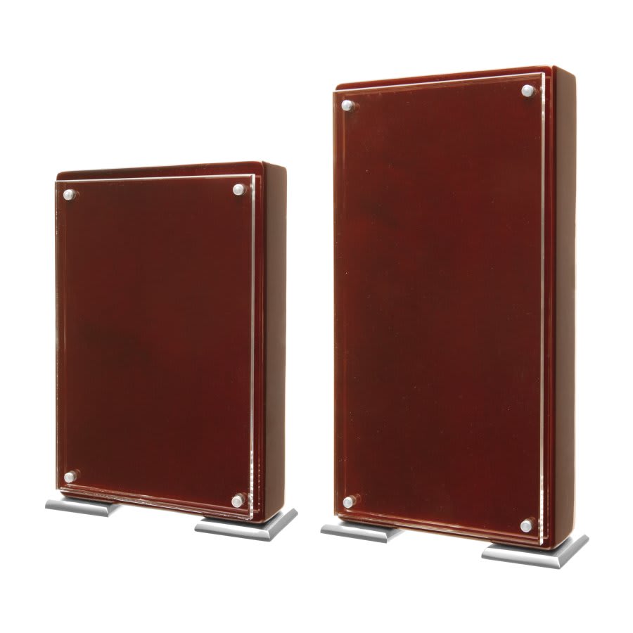 Rosewood Piano Finish Floating Acrylic Standup Plaque